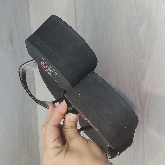 Skechers Womens Vinyasa Y2K Platform Rhinestone Sandals shoes sz 7 - Picture 5 of 11